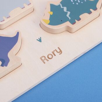 Personalised Wooden Dinosaur Puzzle, 2 of 5