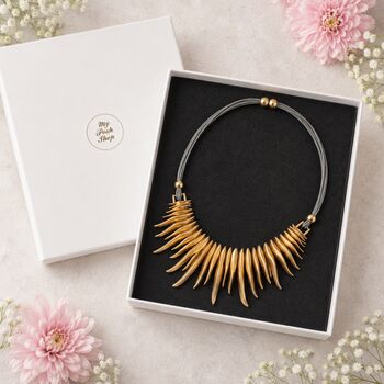 Cascade Fringe Statement Necklace, 3 of 4