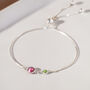 Mother And Child Birthstone Sliding Bracelet, thumbnail 1 of 12