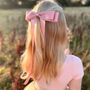 Maxi Satin Hair Bow Barrette In Rose Pink, thumbnail 4 of 7