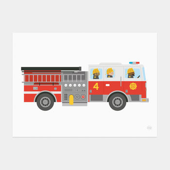 Fire Engine Print, 2 of 3