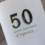Personalised Watercolour Number Age Birthday Card, thumbnail 6 of 6