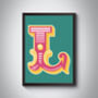 L Capital Letter Bold Carnival Circus Art Print, thumbnail 1 of 4