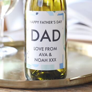 Personalised 'Geometric' Father's Day Bottle Of Wine, 2 of 2