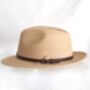 Rome Belted Straw Fedora Hat, thumbnail 3 of 3
