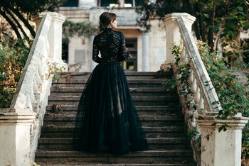 Long Sleeved Black Lace Top, 3 of 12