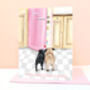 Pug 'A Long Romanic walk to the fridge' Valentine Card, thumbnail 2 of 4