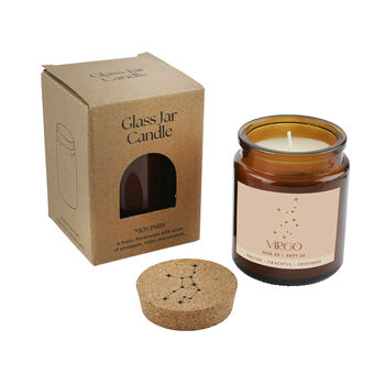 Brown Jar Candle • 'Virgo” • Scented Jar Candle • Special Gift • Star Sign Zodiac Candle • Gift For Her • Gift For Him • Gift Box, 2 of 2