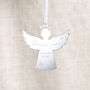 Metallic Mirror Memorial Angel Christmas Decoration, thumbnail 2 of 2