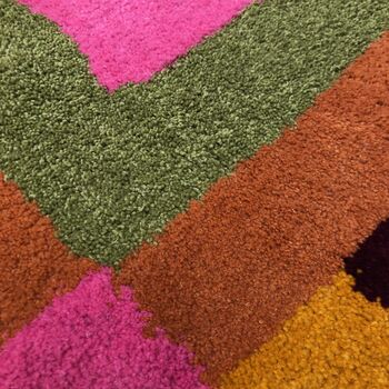 Handmade Tufted Multi Coloured Mini Runner Rug, 6 of 12