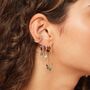 Rebecca Turqouise Gold Ear Cuff, thumbnail 2 of 2