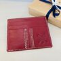 Leather Cricket Card Holder ~ Boxed, thumbnail 3 of 5