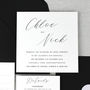 'The Chloe' Modern Calligraphy Wedding Invitation, thumbnail 5 of 8