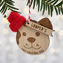 Dog's Wooden First Christmas Decoration, thumbnail 2 of 2