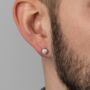 Micro 925 Moisante Diamond Stud Earring For Men, thumbnail 6 of 7