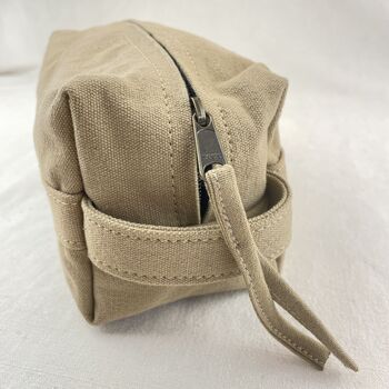 Fair Trade Unisex Canvas Washbag Shaving Pouch Vegan, 8 of 12