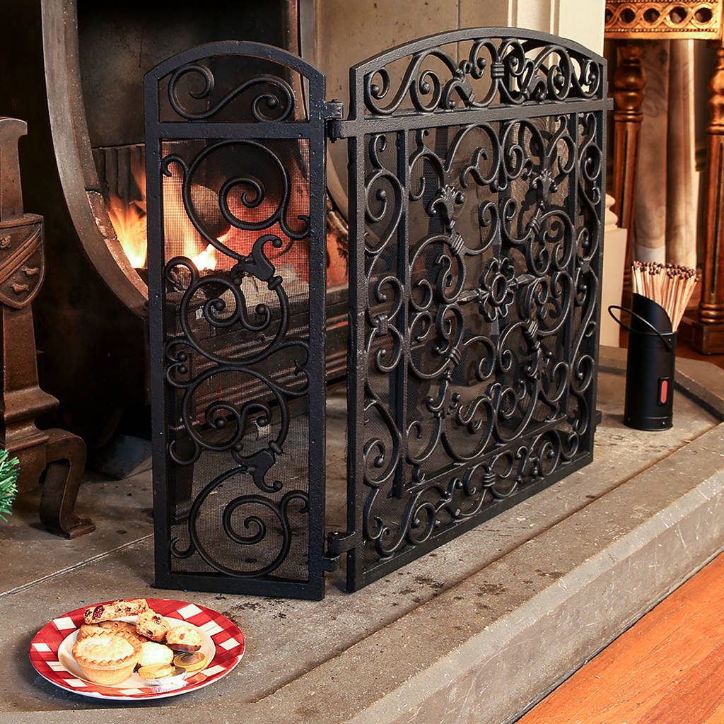 Antique Cast Iron Fireplace Screen – Fireplace Guide by Linda