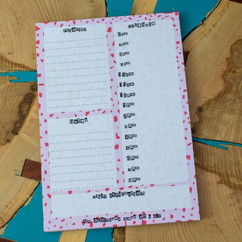 Pink Faux Terrazzo Daily Planner, 6 of 9