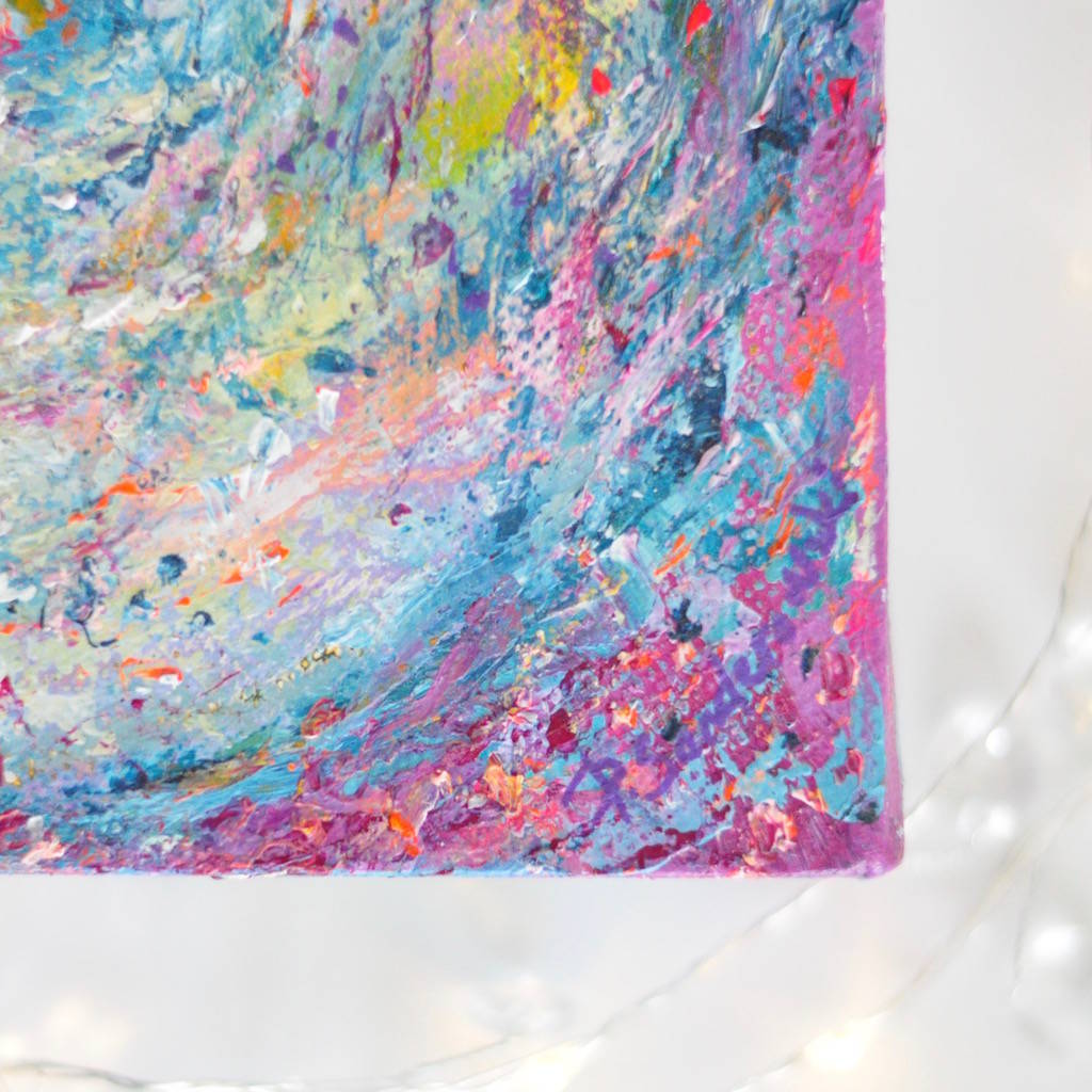 'joy' Small Abstract Painting On Canvas By Paint-me-happy Art 