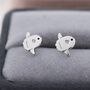 Ocean Sunfish Fish Stud Earrings In Sterling Silver, thumbnail 4 of 12