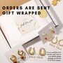 18 K Gold Plated Mia Twisted Gold Hoop Earrings, thumbnail 7 of 7