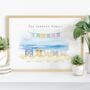 Personalised Family Print With Watercolor Flip Flops, thumbnail 1 of 7