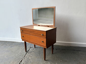 1960s Mid Century Vintage Chest Of Drawers With Mirror, 2 of 7