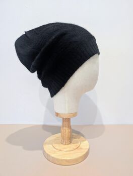 Unisex Pure Cashmere Textured Beanie, 8 of 9