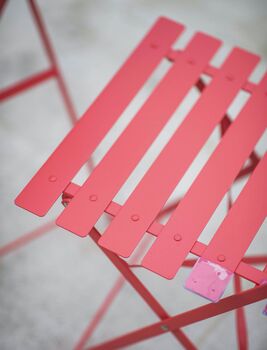 Small Bistro Set In Red, 2 of 3