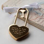 Personalised Key To My Heart Padlock, thumbnail 1 of 7