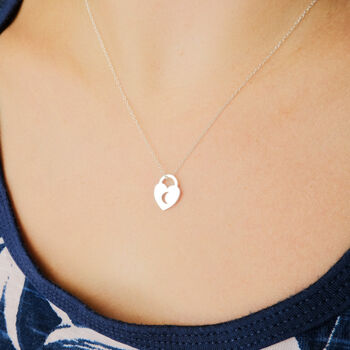 Love You To The Moon And Back Heart Necklace, 2 of 7