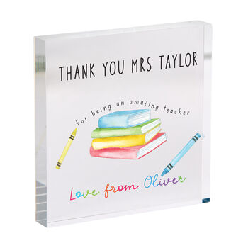 Personalised Teacher Acrylic Plaque Gift, 2 of 5