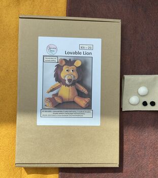 Lovable Lion Letterbox Stitch Kit, 2 of 8