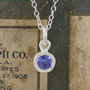 Tanzanite December Birthstone Rose Gold Plated Necklace, thumbnail 3 of 8