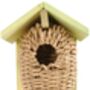 Wooden Wren Bird House Box Seagrass Hanging Nest Box, thumbnail 7 of 7
