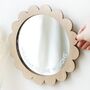 Personalised Wooden Scallop Edge Mirror, thumbnail 1 of 4