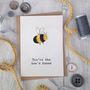 Embroidered Bees Knees Letter Press Card, thumbnail 1 of 3