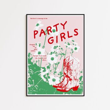 Cmat 'Take A Sexy Picture Of Me' Cowboy Boots Lyric Art Print, 2 of 4