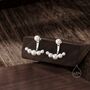 Sterling Silver Mother Of Pearl Jacket Earrings, thumbnail 2 of 9