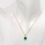 Gold Green Onyx Pendant Necklace, thumbnail 3 of 8