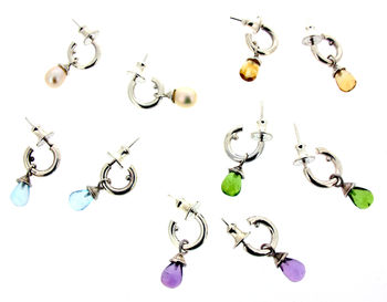 Silver Or Gold Vermeil Mini Hoop Pearl Earrings, 3 of 6