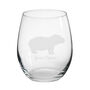 Personalised Hippo Engraved Glass, thumbnail 1 of 5