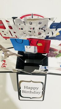 Personalisable Paris Themed 3D Greeting/Gift Card, 7 of 8