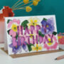 February Birth Flower Paper Cut Birthday Card, thumbnail 1 of 4