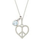 Peace Heart Sterling Silver / Gold Plated Birthstone Necklace, thumbnail 2 of 12