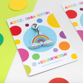Bright Rainbow Charm Keyring, 4 of 5