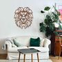 Geometric Lion Head Metal Wall Art Home Office Decor, thumbnail 7 of 9