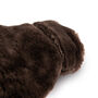 Dark Chocolate Recycled Faux Fur Hot Water Bottle, thumbnail 4 of 7
