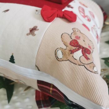 My 1st Christmas Memory Pillow Keepsake, Double Sided Cushion, 5 of 12