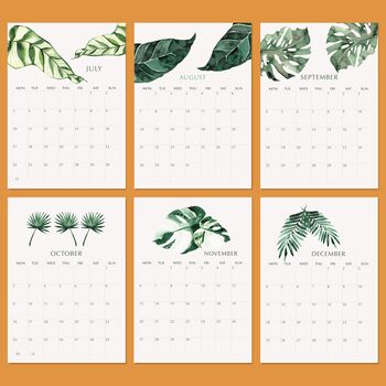 2023 Tropical Greenery Wall Calendar | A4 Calendar, 4 of 9